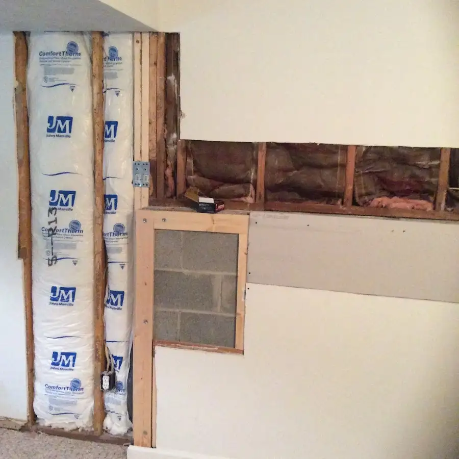 Wall insulation replacement during Contents Cleaning & Restoration in Royalton